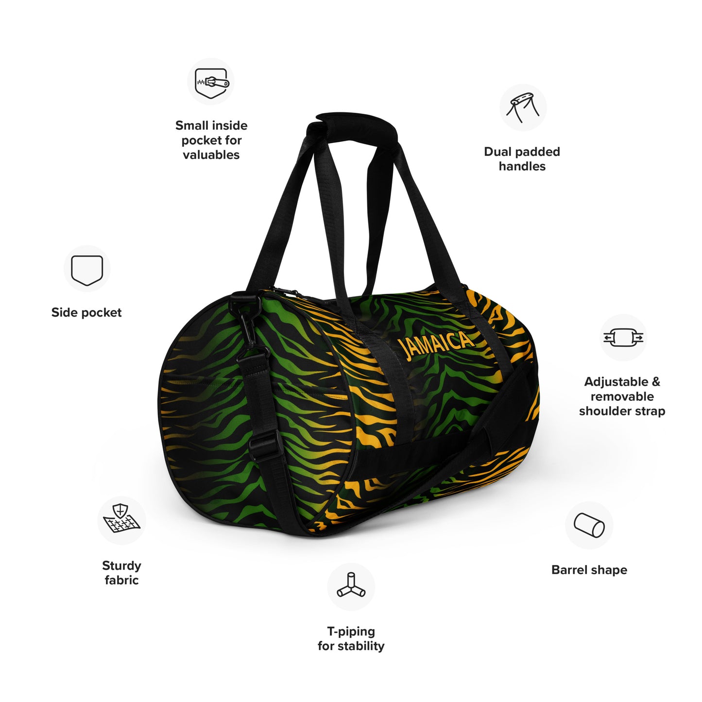 Jamaica All-over print gym bag