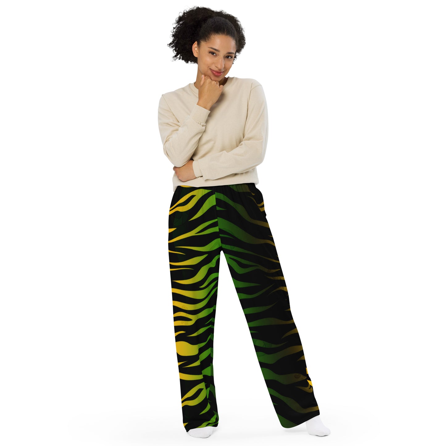 Jamaica All-over print unisex wide-leg pants