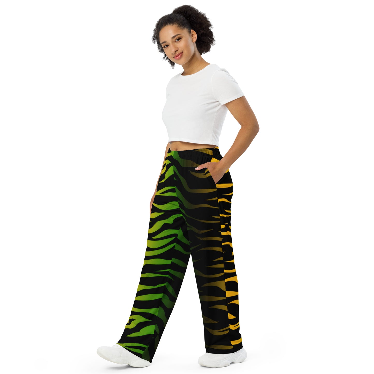 Jamaica All-over print unisex wide-leg pants