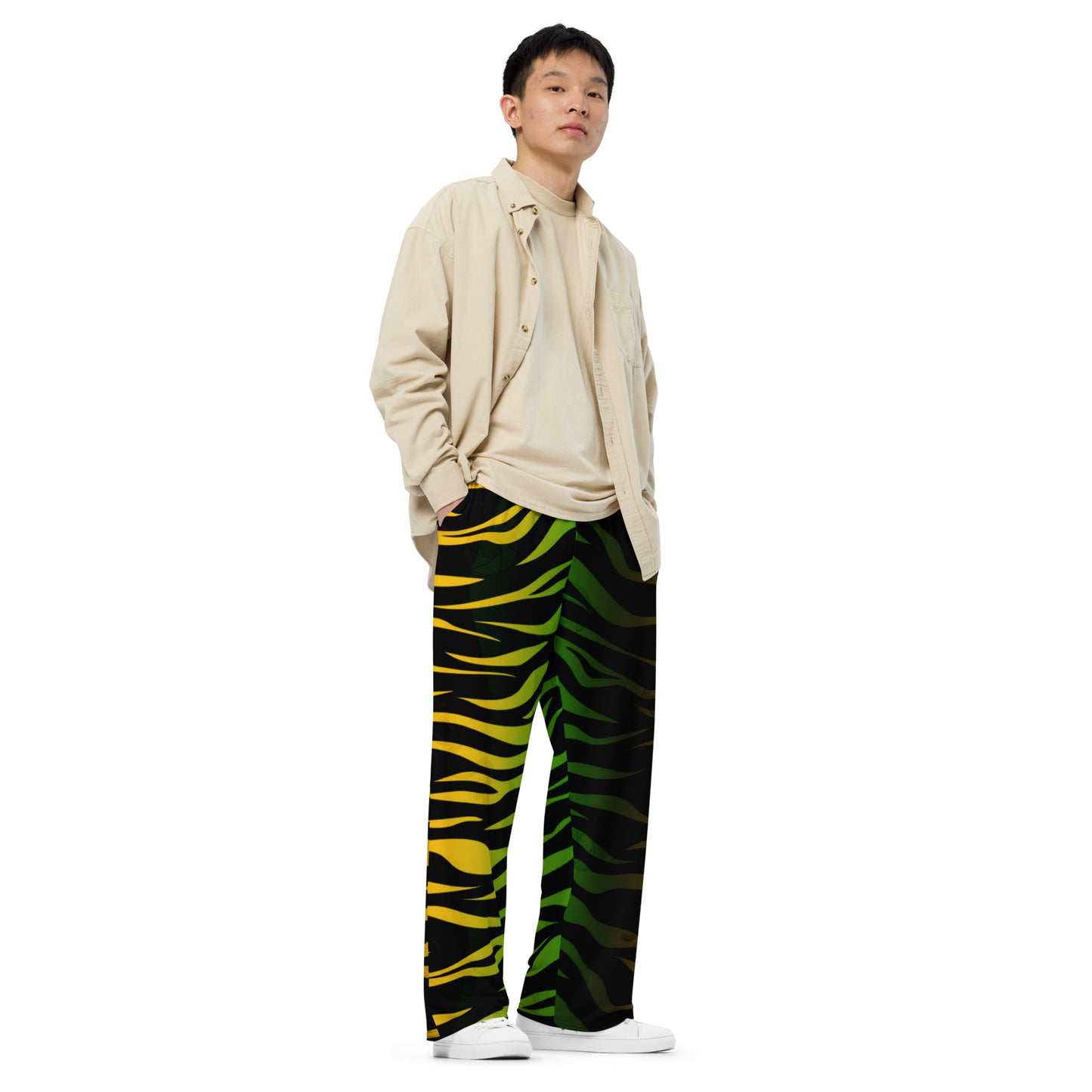 Jamaica All-over print unisex wide-leg pants