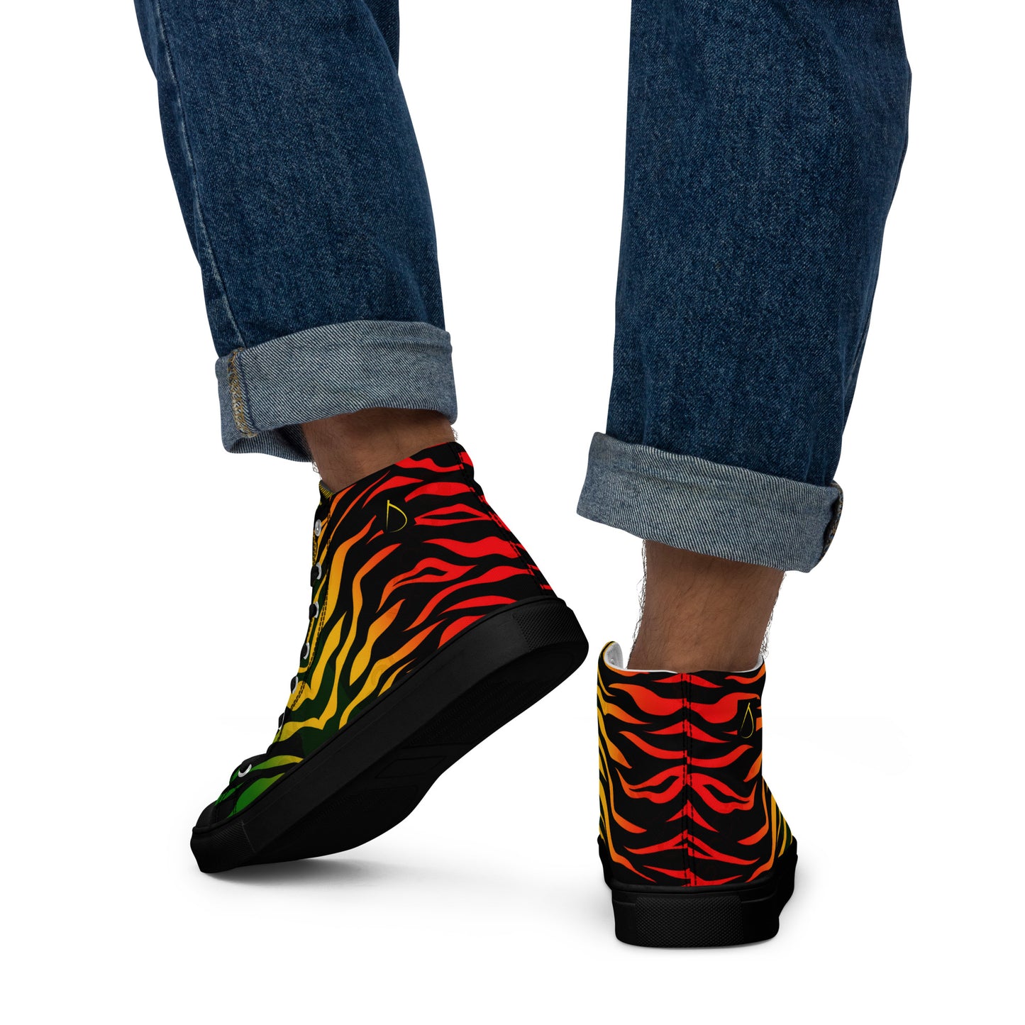 Reggae Jamaica Men’s high top canvas shoes