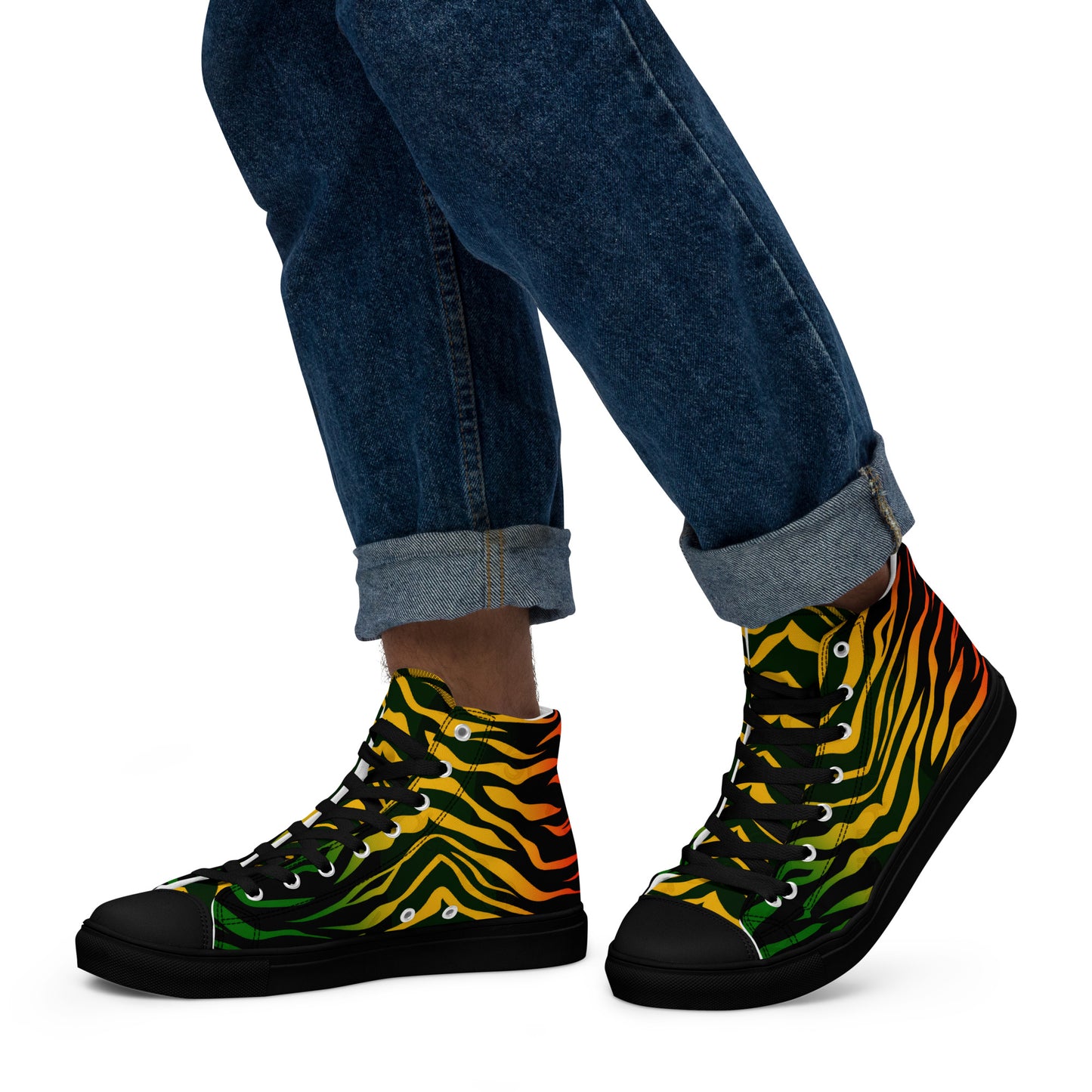 Reggae One Love Men’s high top canvas shoes