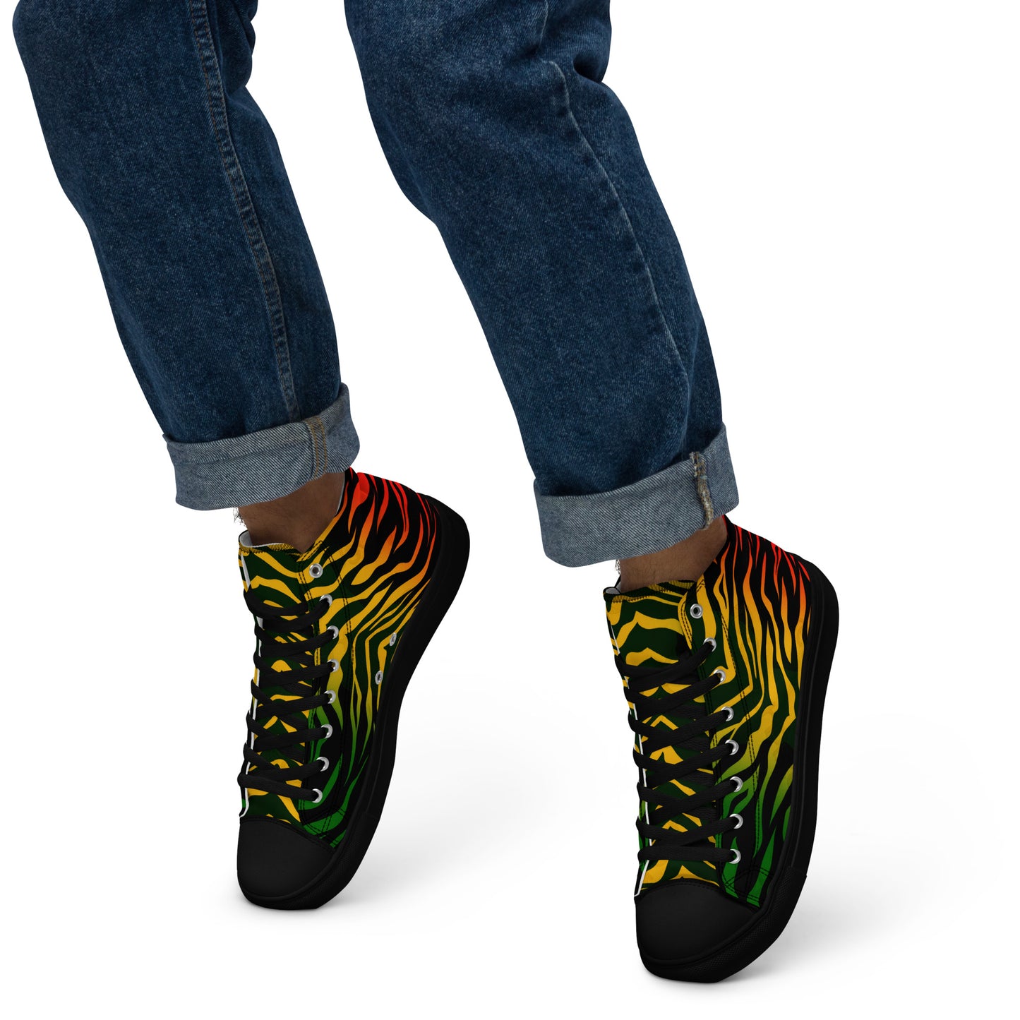 Reggae One Love Men’s high top canvas shoes