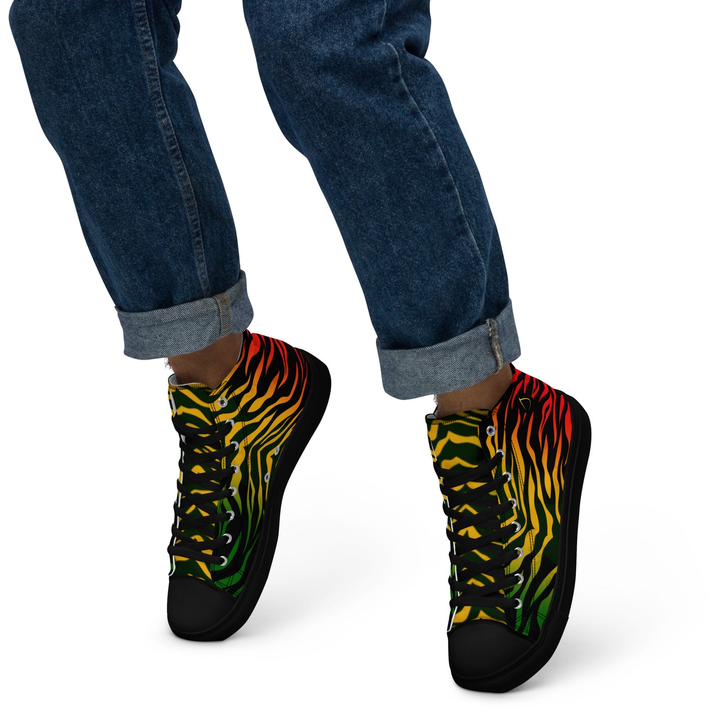 Reggae Jamaica Men’s high top canvas shoes