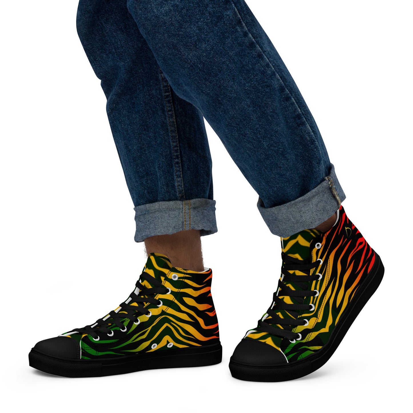 Reggae Jamaica Men’s high top canvas shoes