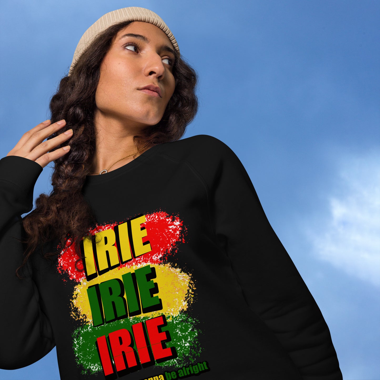 Irie Unisex organic raglan sweatshirt