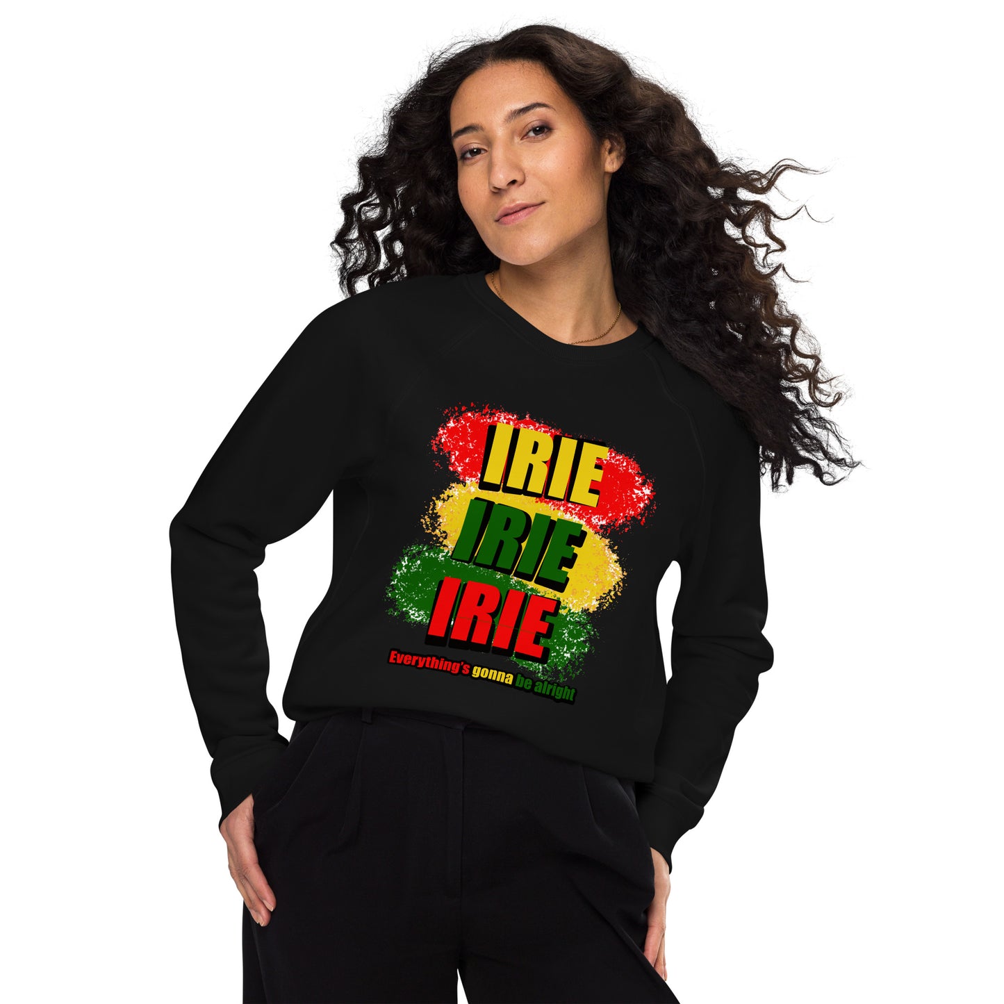 Irie Unisex organic raglan sweatshirt