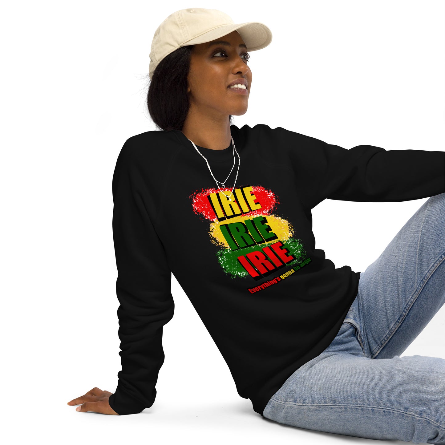 Irie Unisex organic raglan sweatshirt